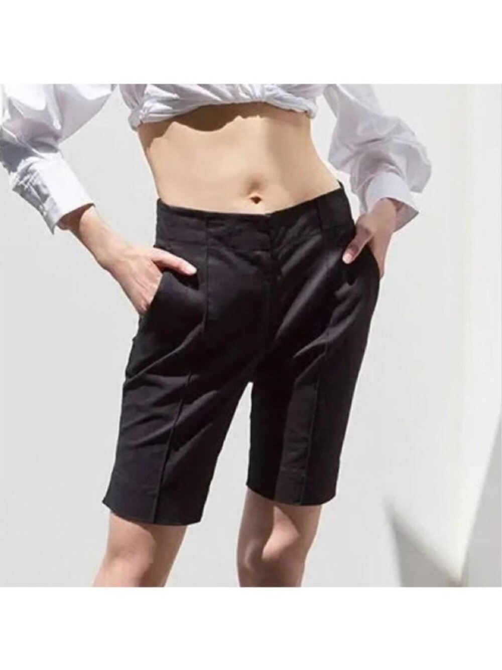NWT Thakoon Black Sleek Bermuda Shorts Size Womens US 6 [jb]